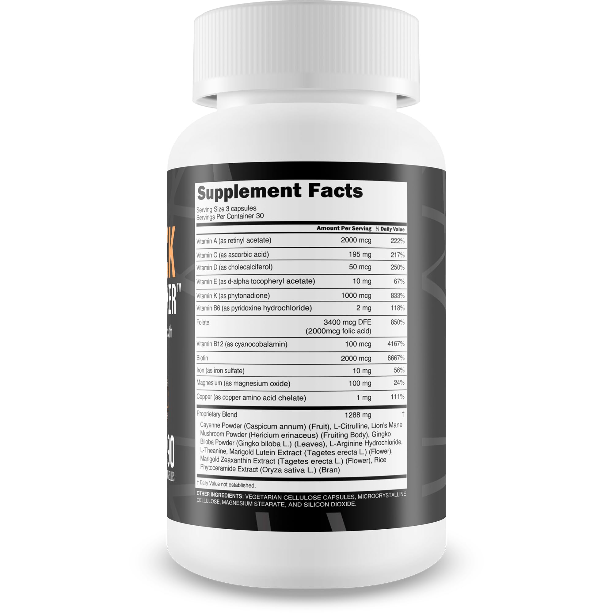 Hair Hack Extreme Blocker capsules close-up emphasizing internal hair support