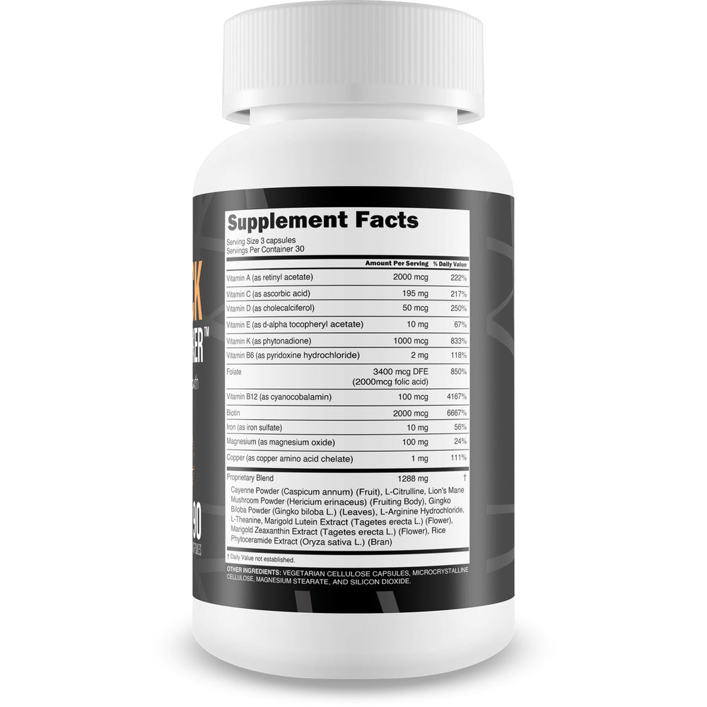 Hair Hack Extreme Blocker capsules close-up emphasizing internal hair support