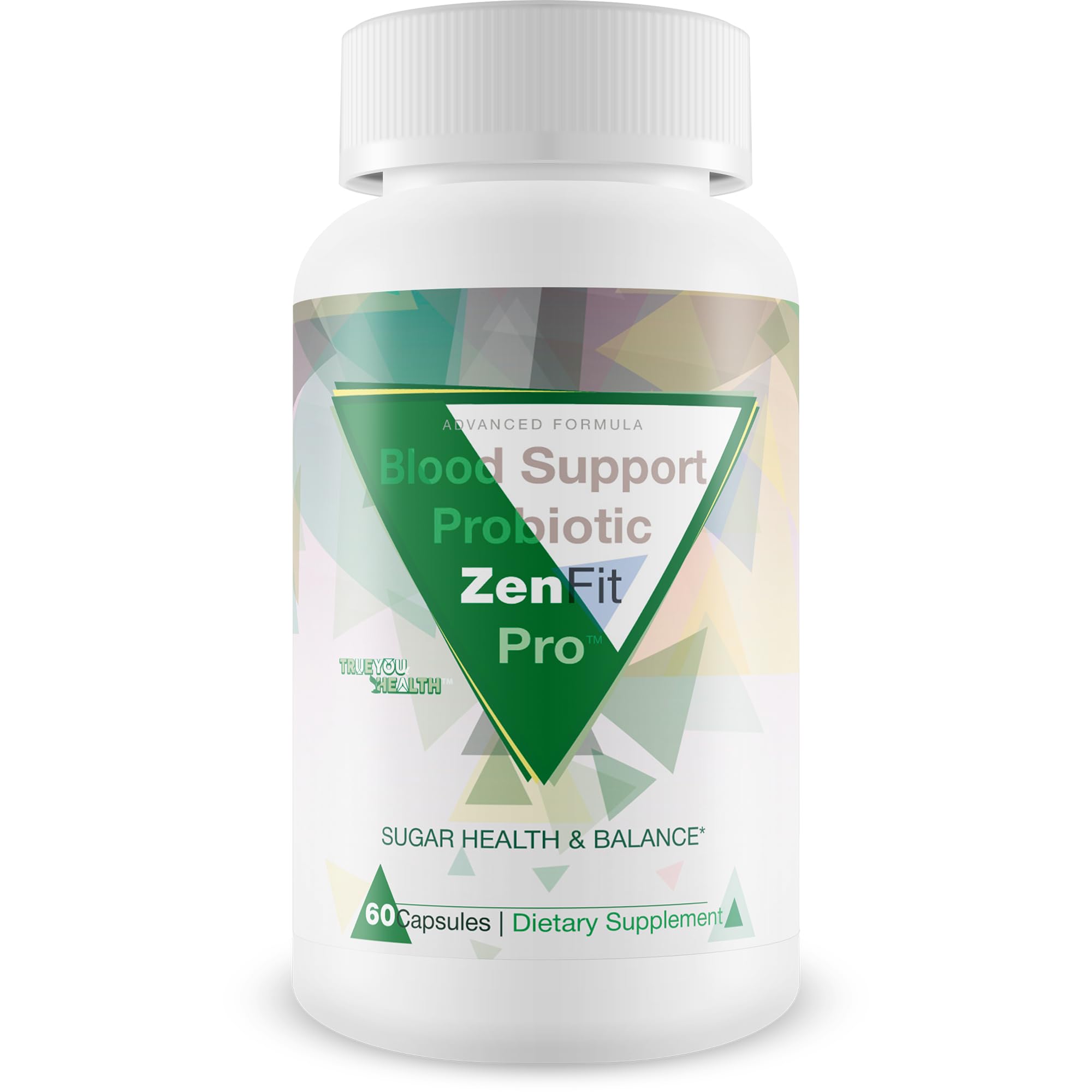 True You Health ZenFit Pro bottle closed showing premium probiotic blood support