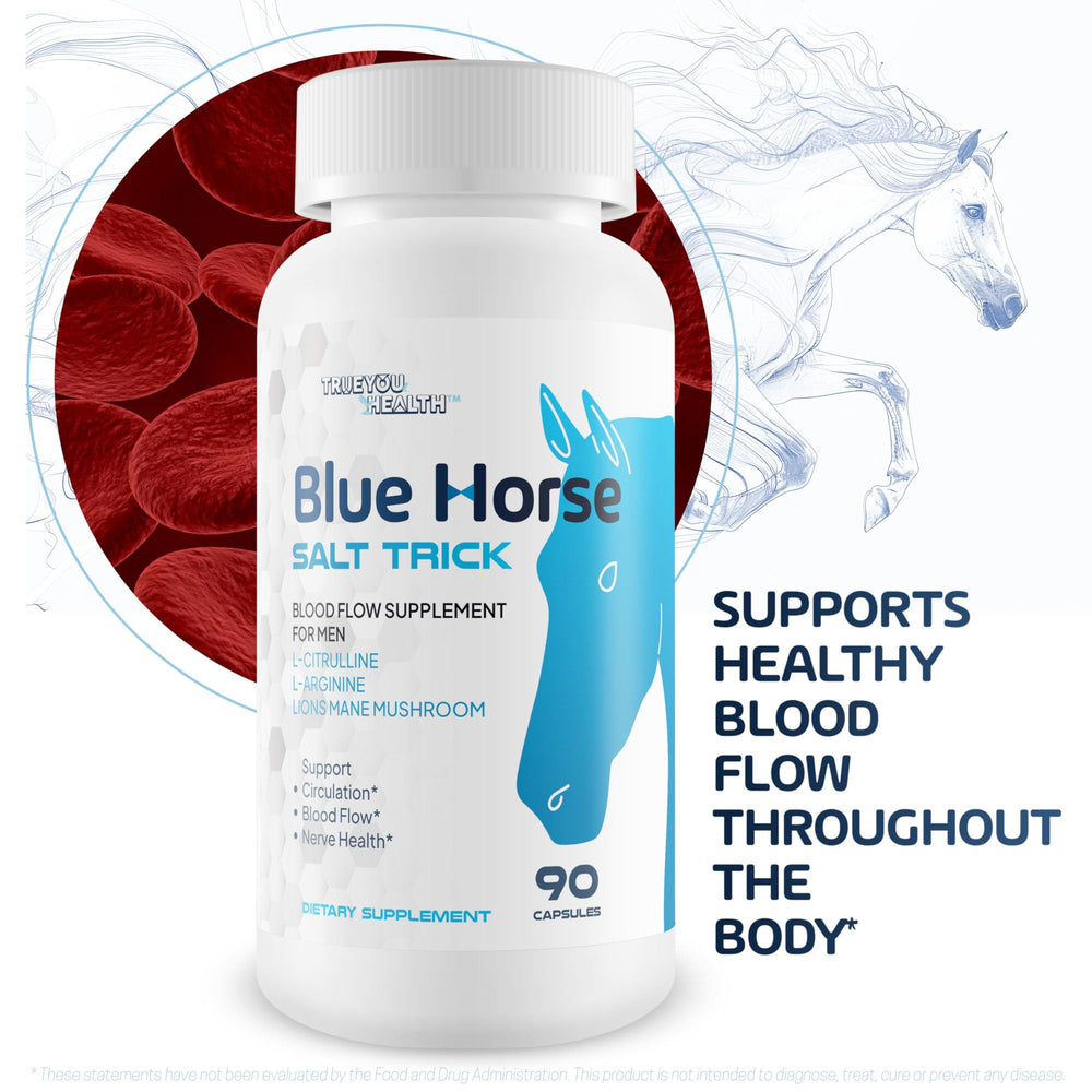 Blue Horse Salt Trick ingredients highlight minerals and vitamins for vascular health.