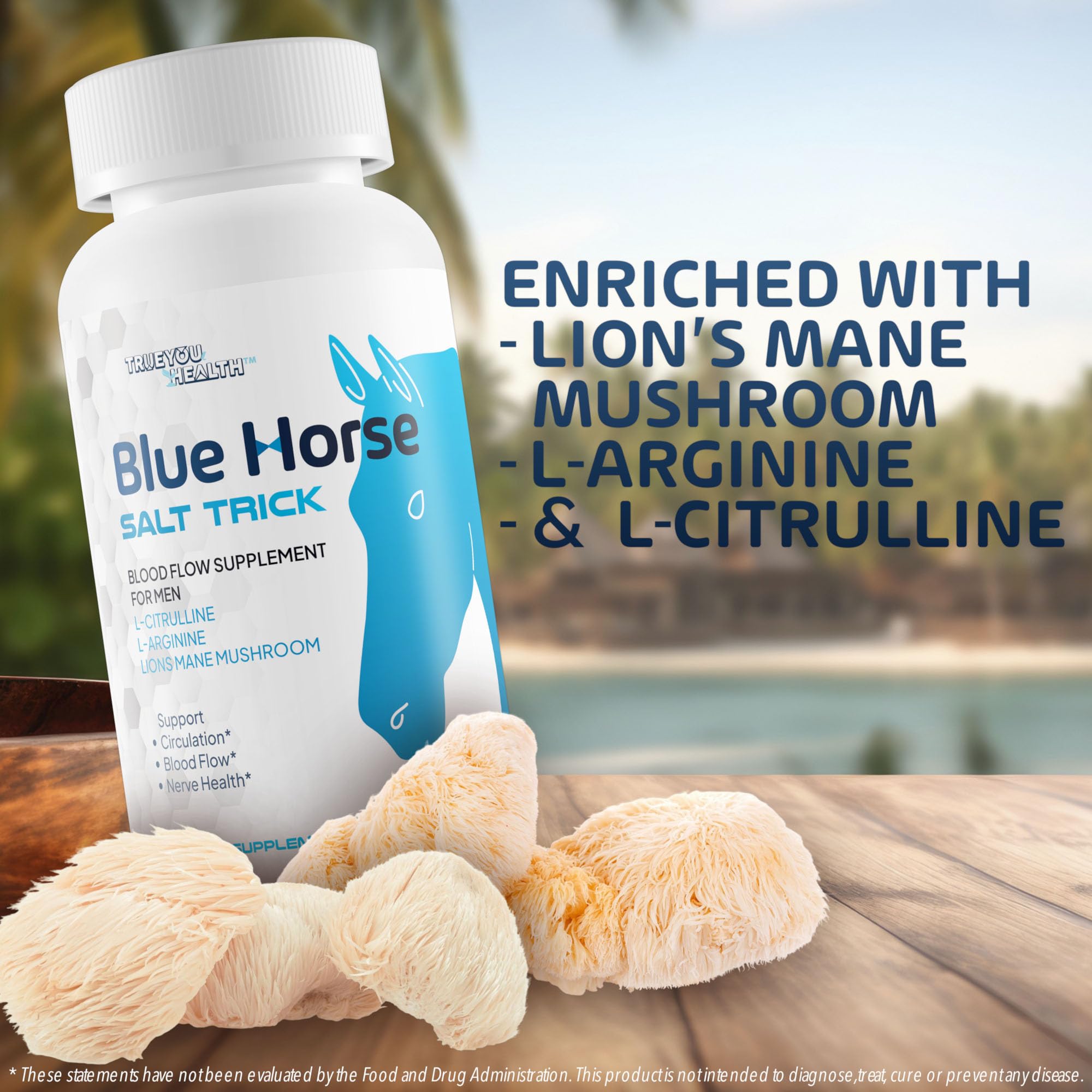 Blue Horse Salt Trick nitric oxide-inspired formulation to help blood flow.