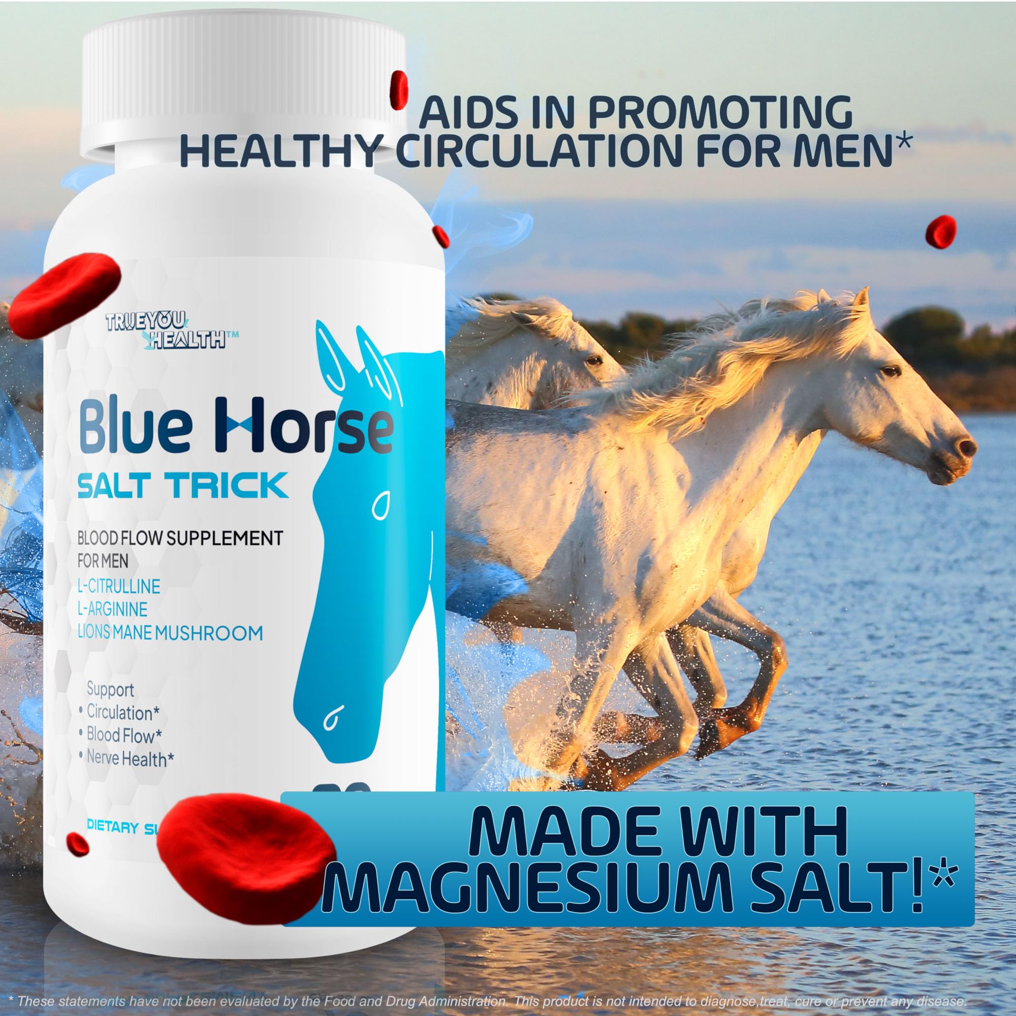 Blue Horse Salt Trick packaging emphasizes easy daily use.
