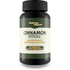 True You Health Cinnamon Ritual bottle showing natural blood support formula and packaging