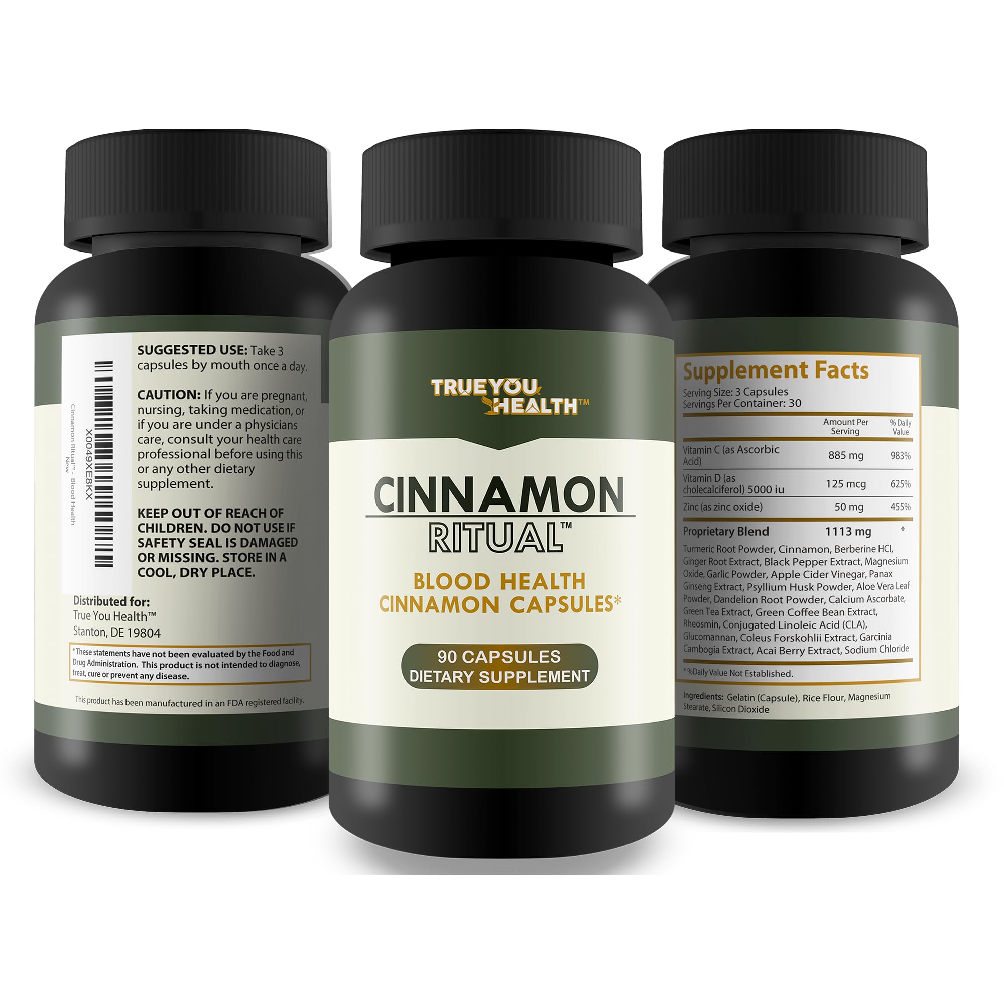 Dispensing Cinnamon Ritual shows simple daily dosage and bottle access