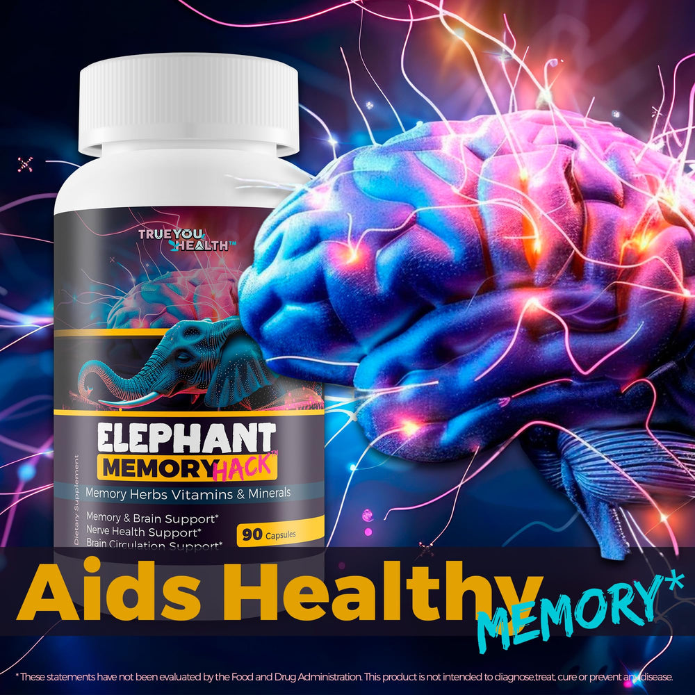 True You Health Elephant Memory Hack daily-use pack for on-the-go focus.