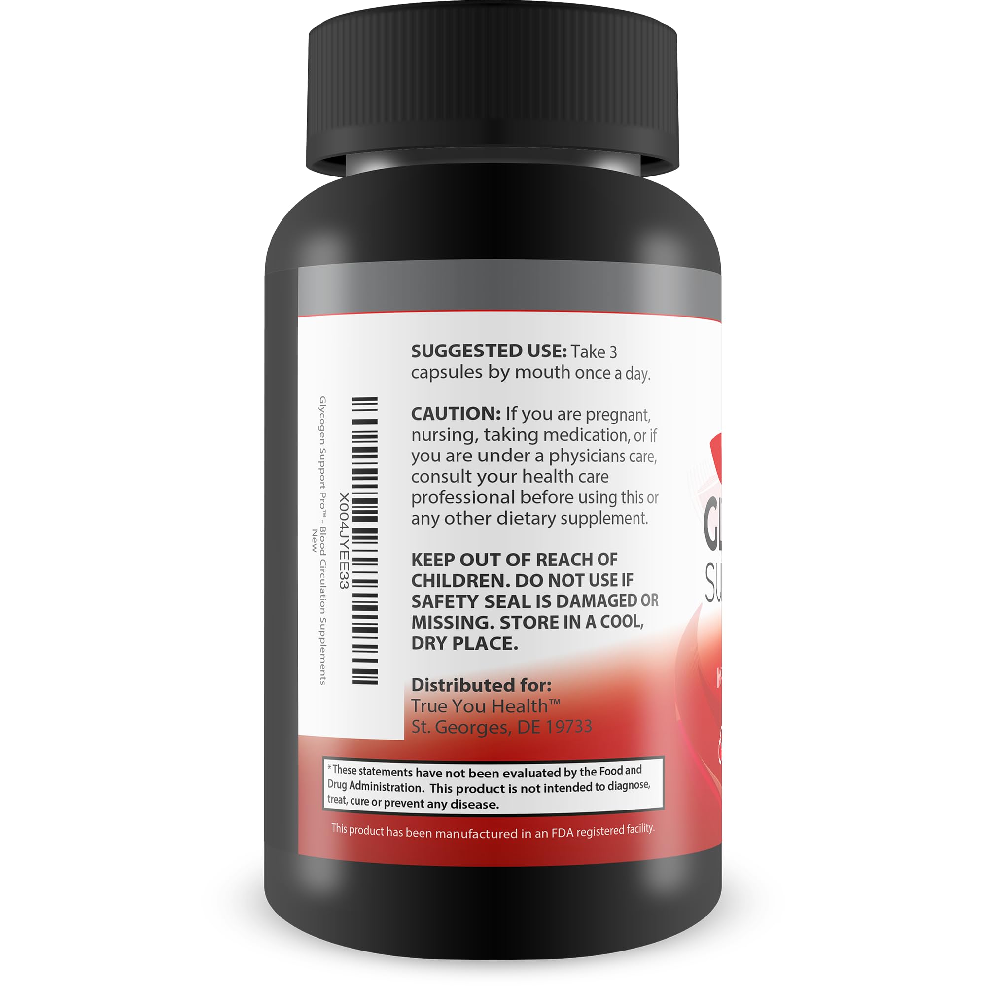 True You Health Glycogen Support Pro turmeric-ginger blend closeup highlighting natural ingredients.