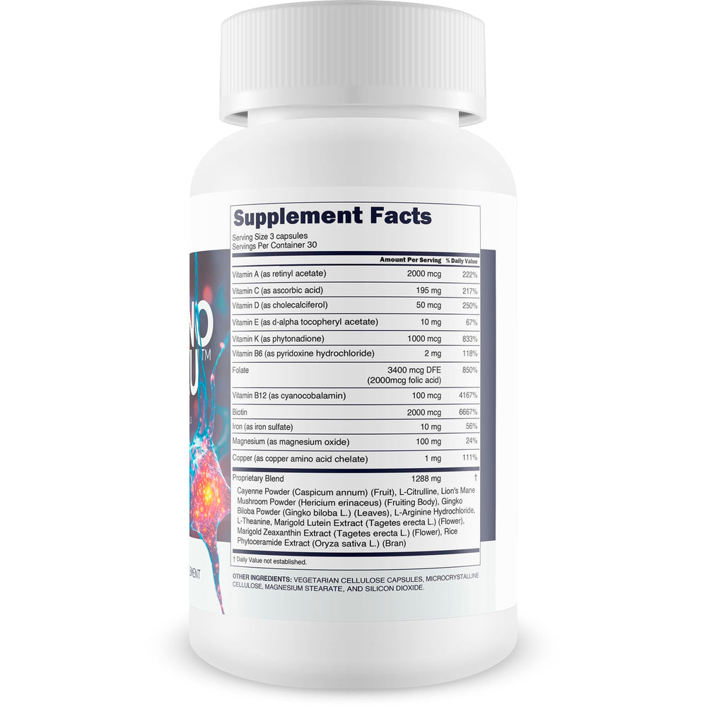 Kioku No Kaifuku capsules closeup highlighting brain-boosting ingredients.