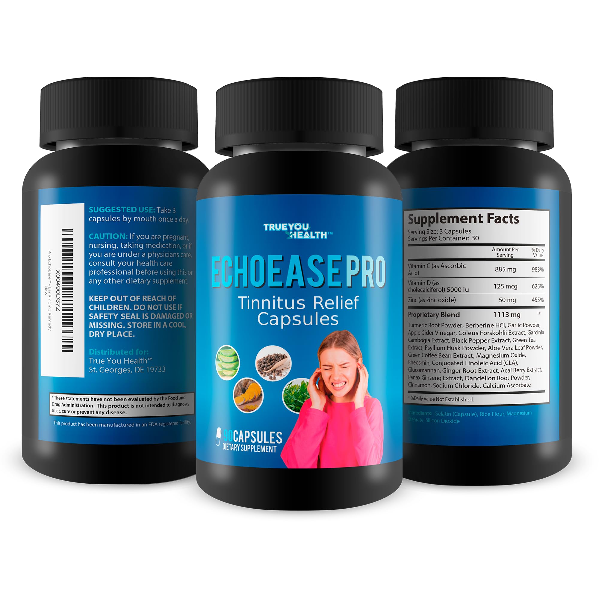 True You Health Pro EchoEase bottle pour demonstrating easy daily dosing.