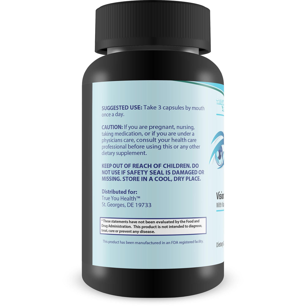 True You Health Pro Ocuoprime label showcases premium ingredients for eye wellness.