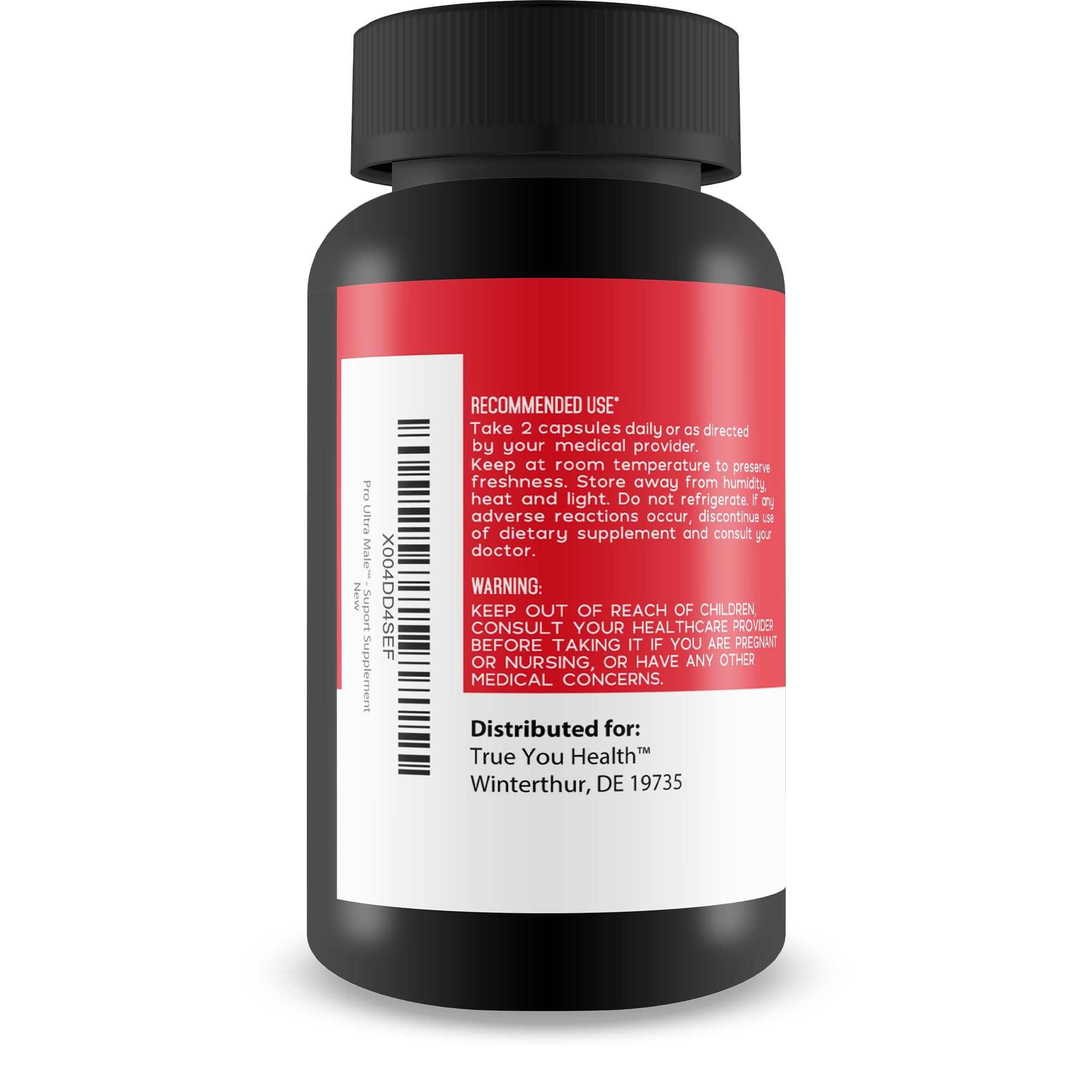 True You Health Pro Ultra Male capsules close-up showing easy-to-swallow pills