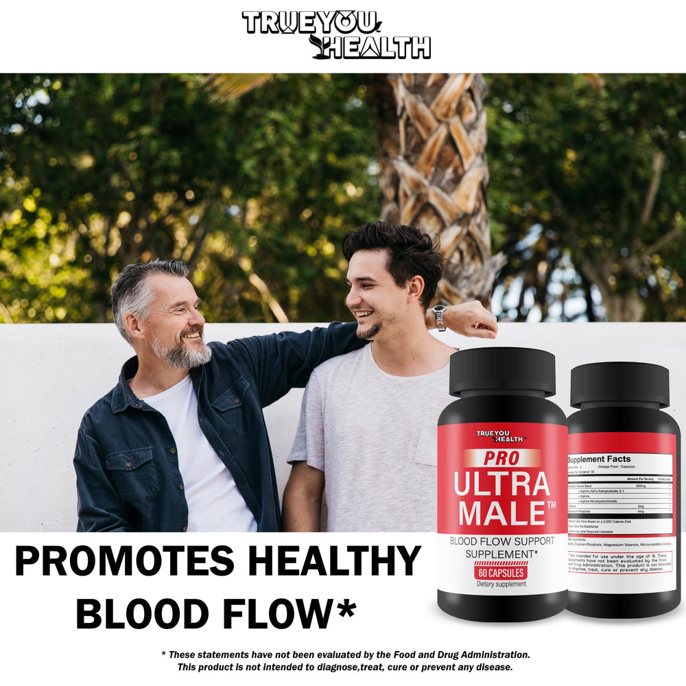 True You Health Pro Ultra Male pills in hand for on-the-go support