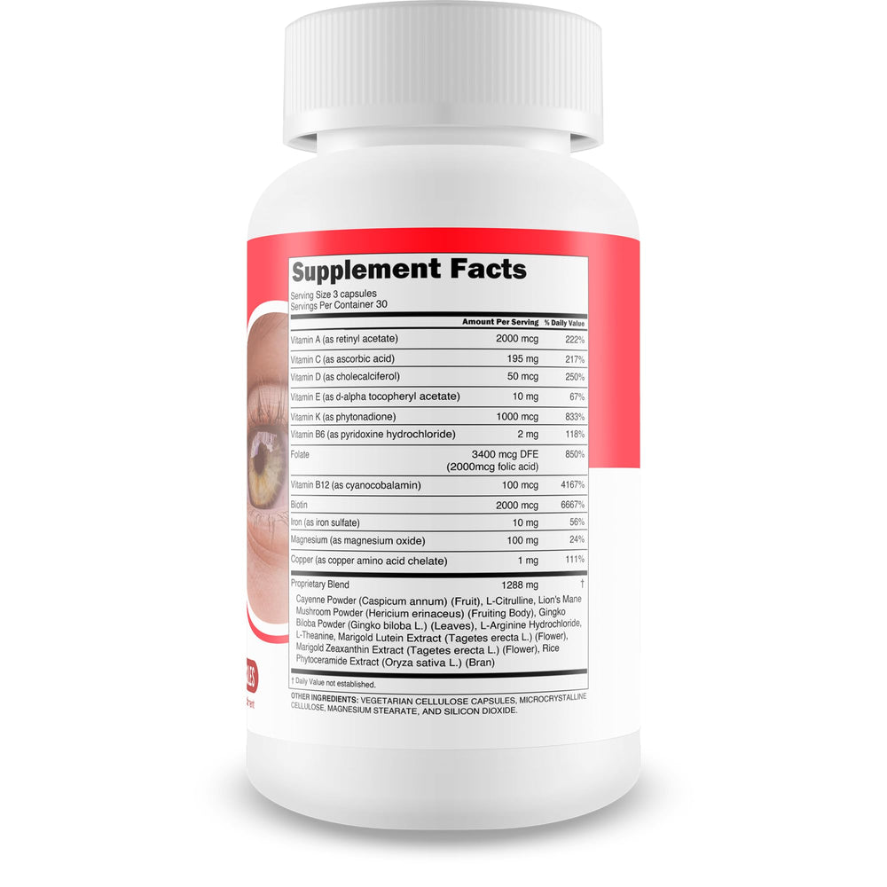 Red Root Hack Vision capsules closeup for eye health support