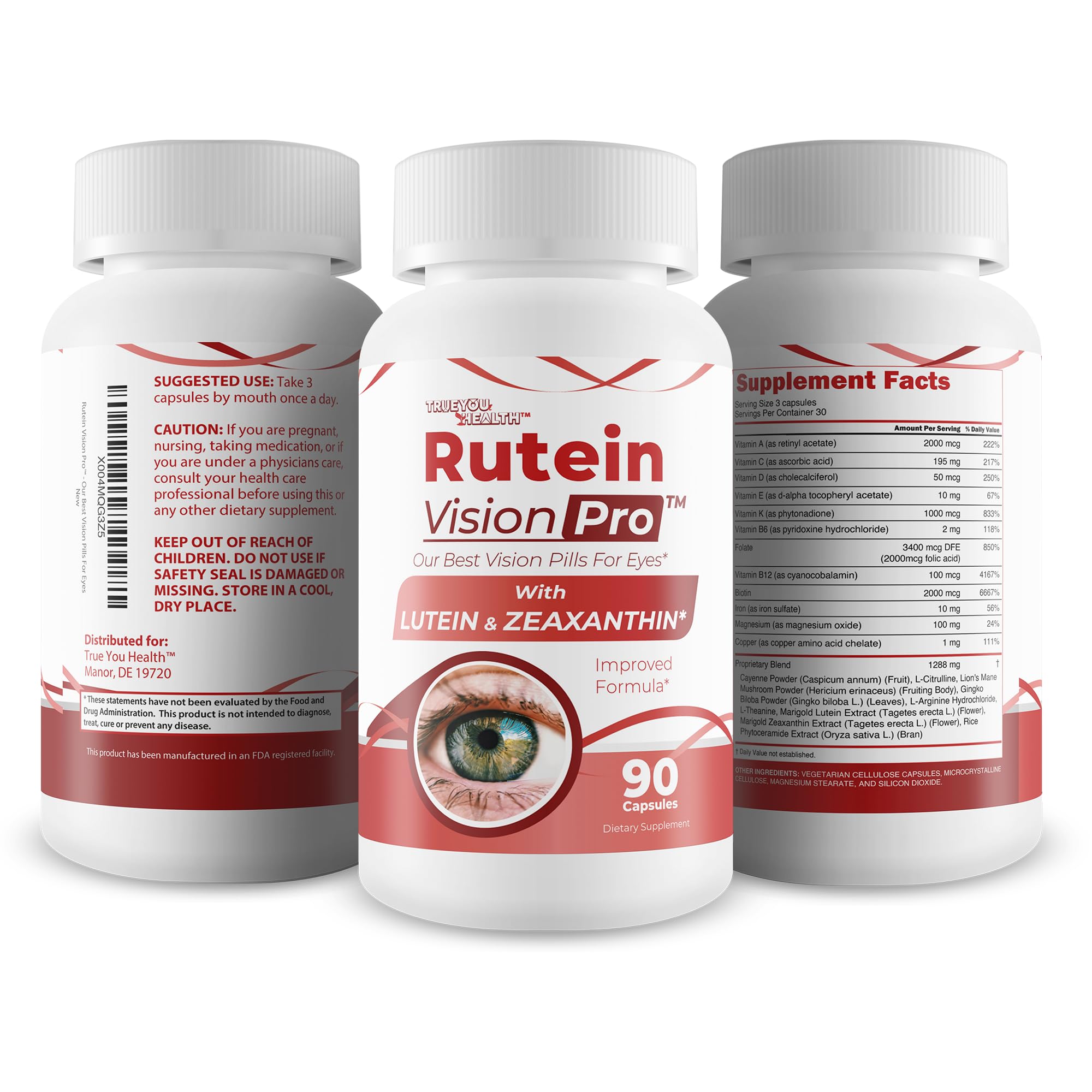 Pill bottle with water symbolizing hydration for dry eye relief