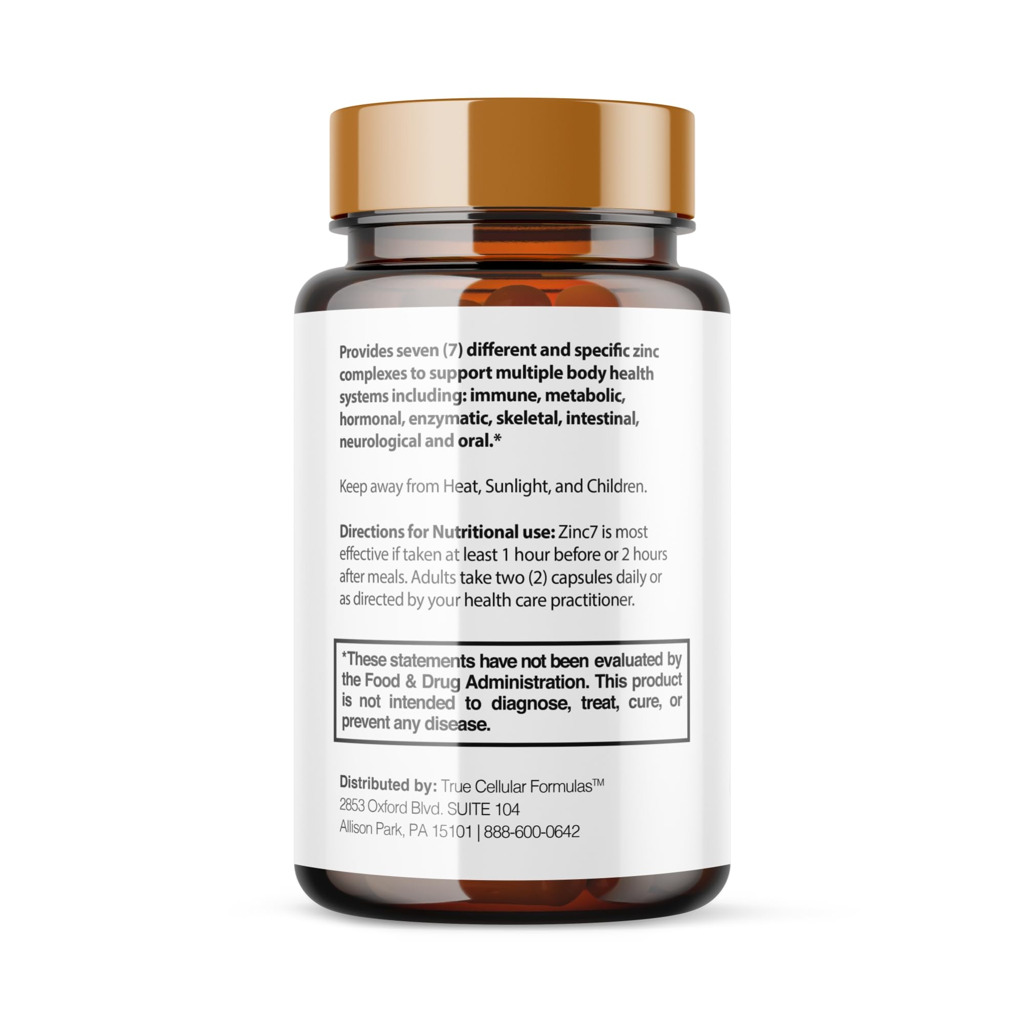 True Cellular Zinc7 in-use glass demonstrates convenient daily intake