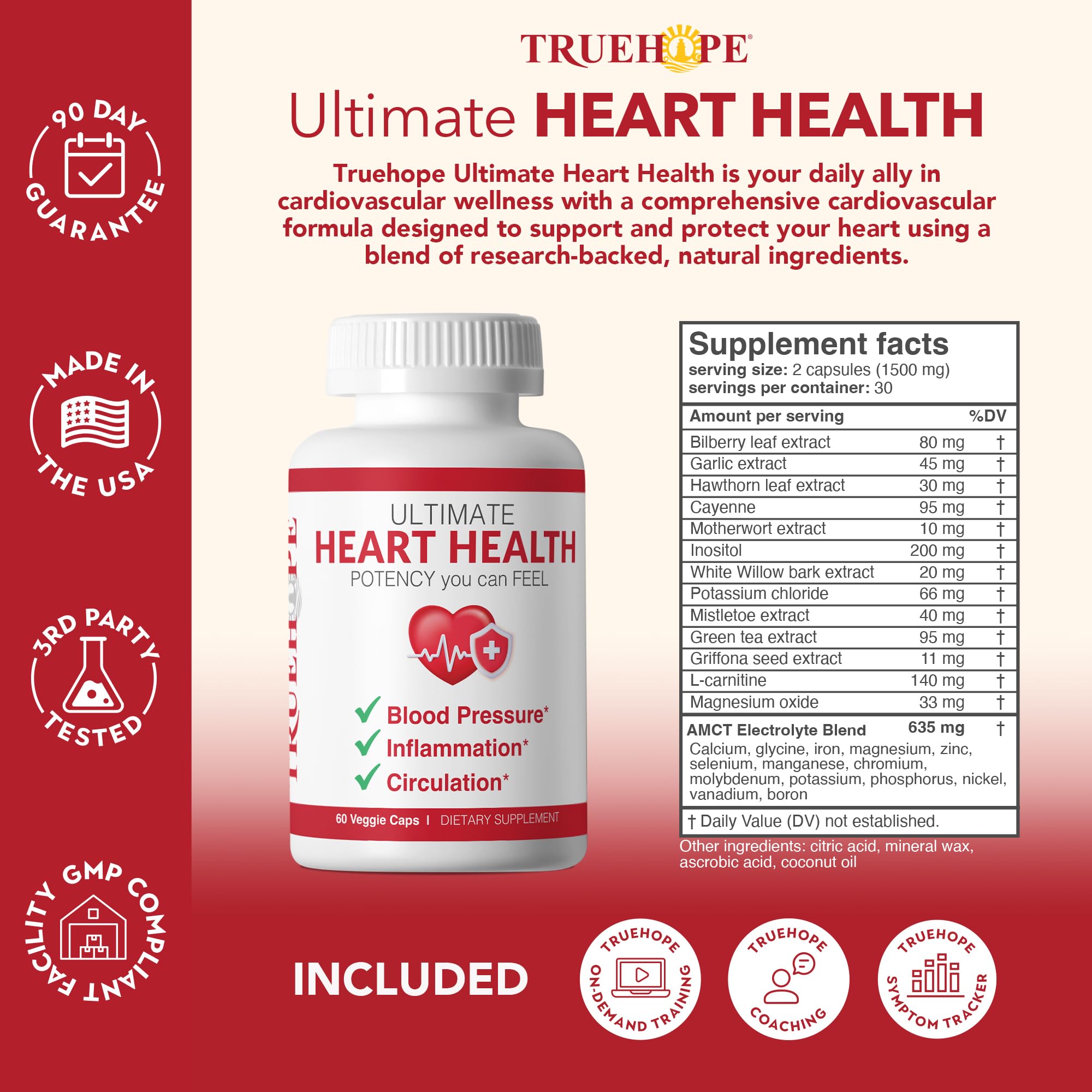 Truehope hawthorn ingredient closeup highlighting cardiovascular support