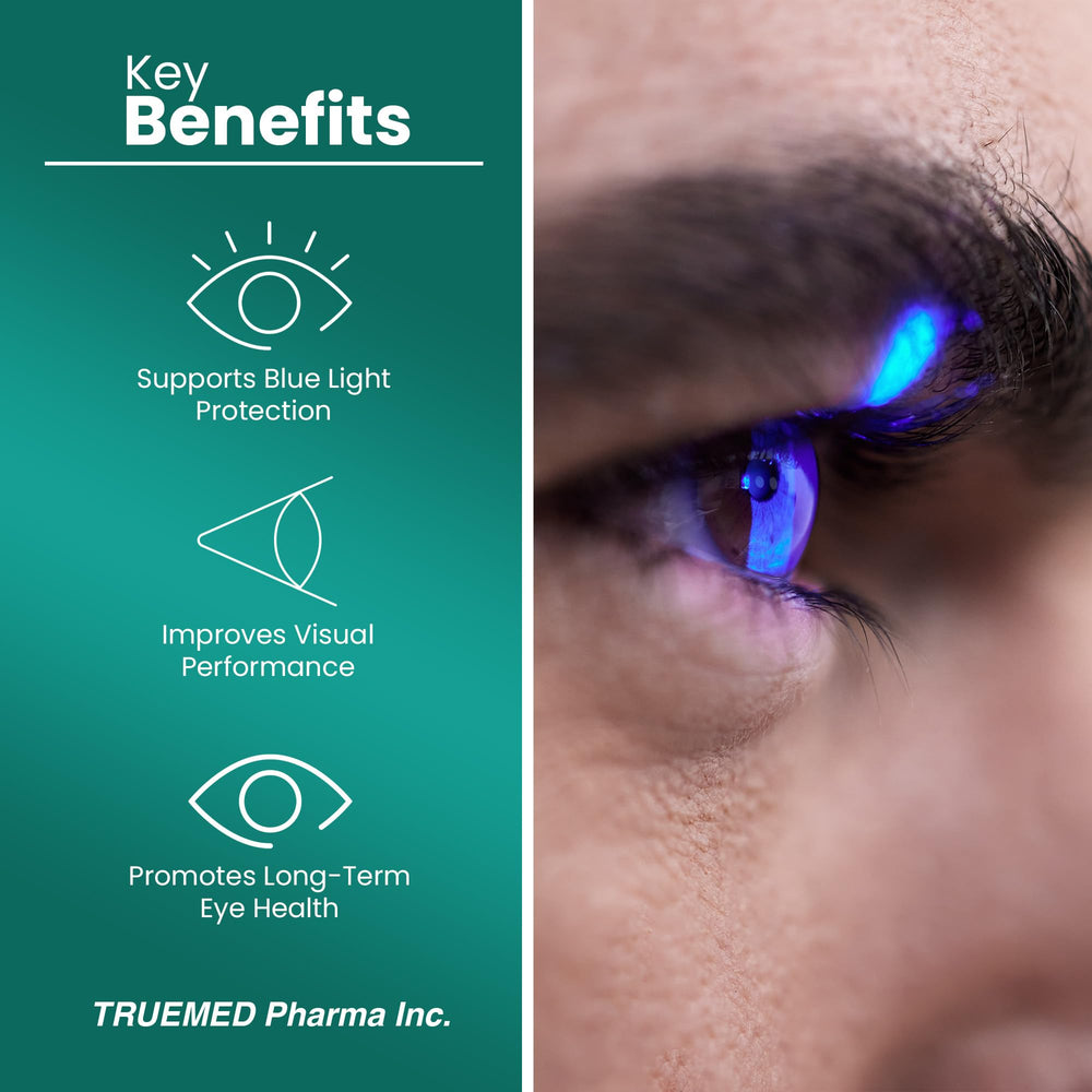 TRUEMED Lutemax 40 mg capsules emphasize antioxidant defense for eye health.
