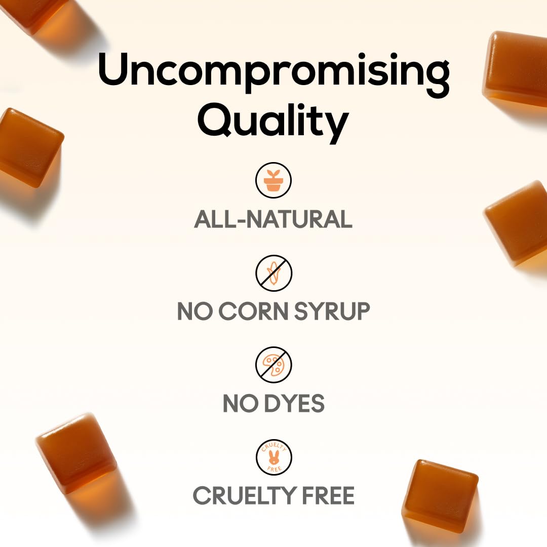 TrueMushroom gummies close-up texture showcasing premium ingredients for daily wellness.