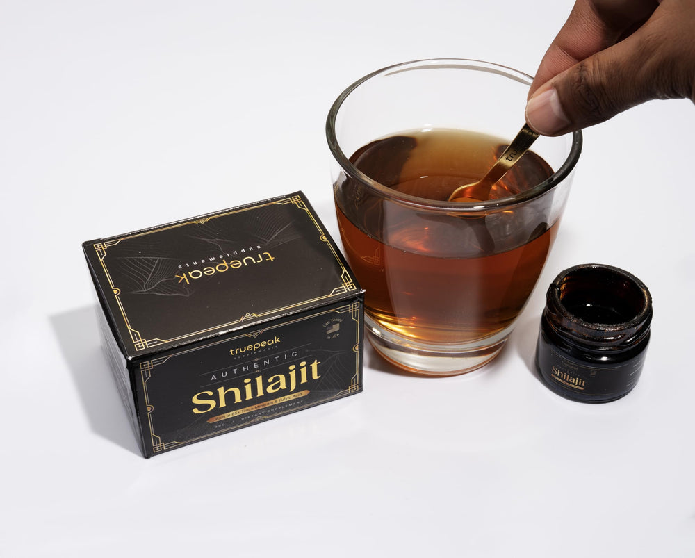 TruePeak shilajit resin bottle label conveys trusted purity