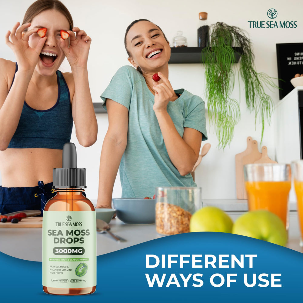 TrueSeaMoss travel-friendly bottle fits bag, gym bag or purse.