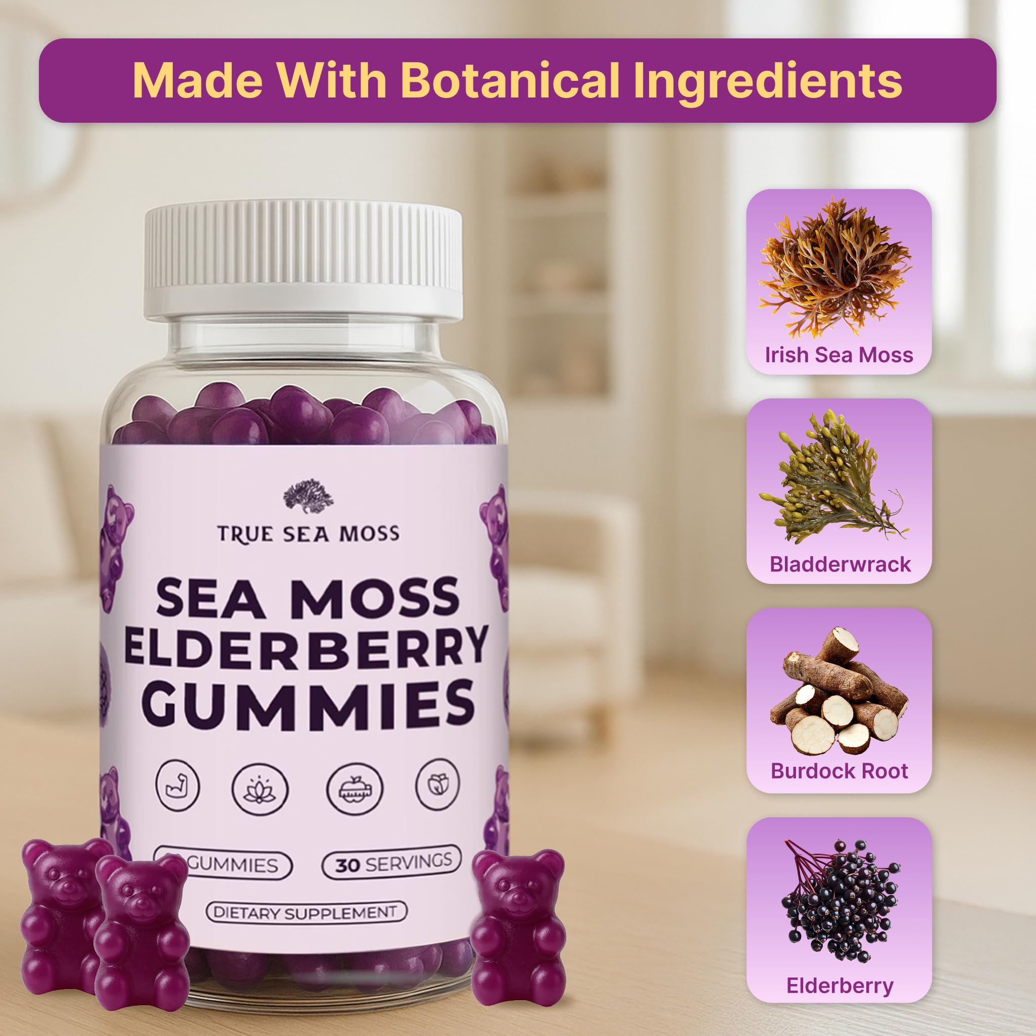 TrueSeaMoss gummies ready-to-take format for home, school, or travel.