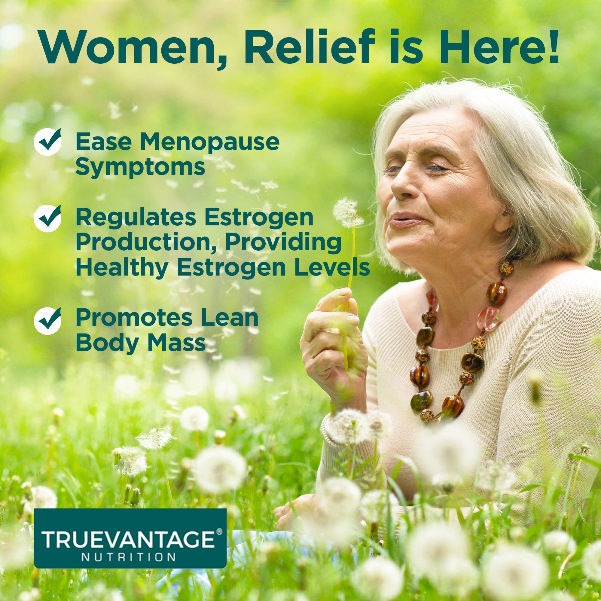 Truevantage packaging highlights gluten-free and non-GMO attributes.