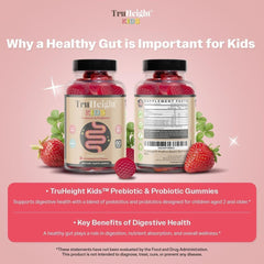 TruHeight Kids probiotic blend and inulin support nutrient absorption from meals.