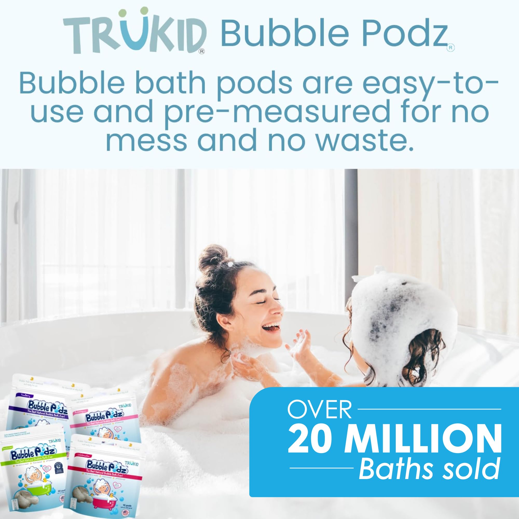 TruKid Bubble Podz NEA-accepted for eczema-prone skin.