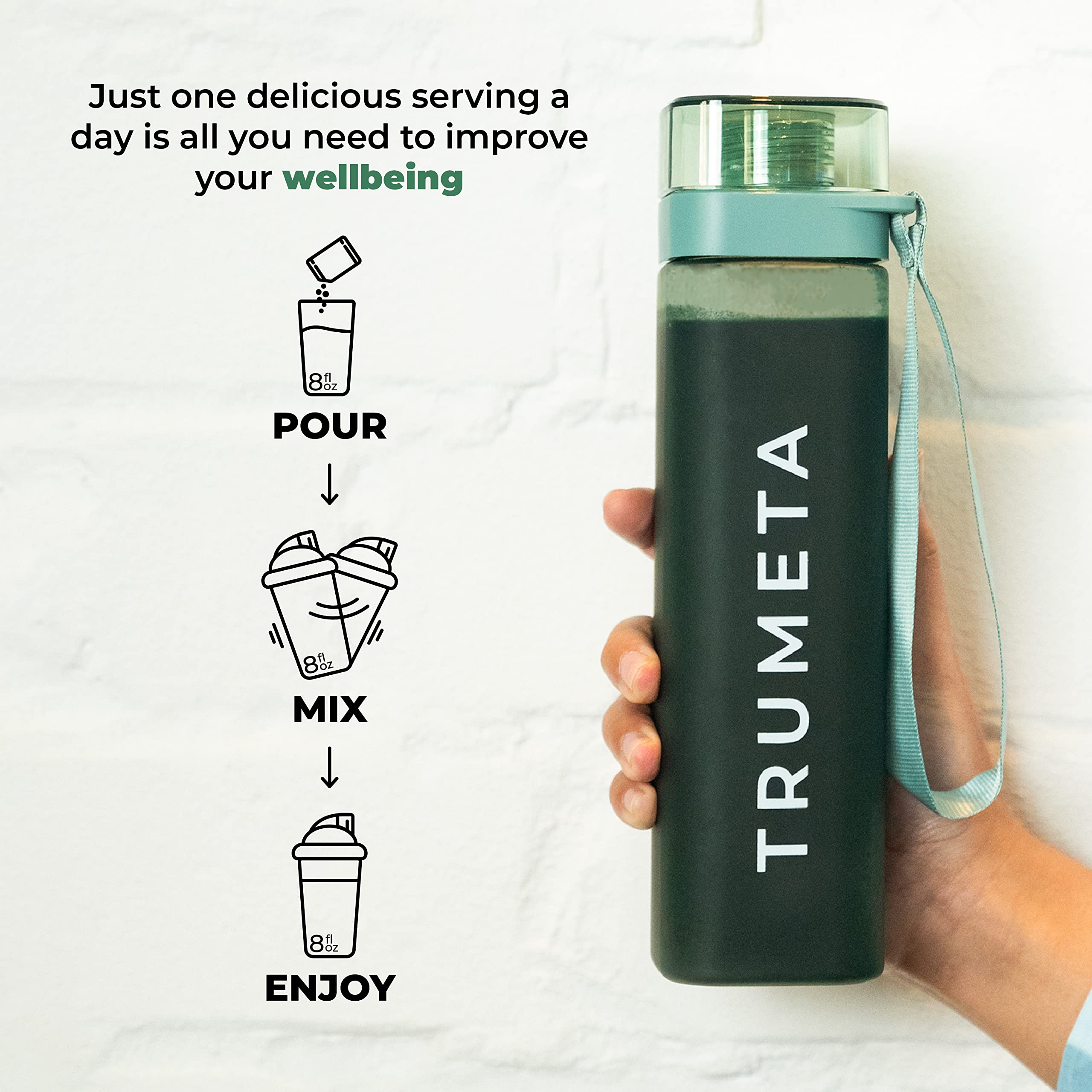 TRUMETA Greens Pomegranate boosts focus and mental sharpness.