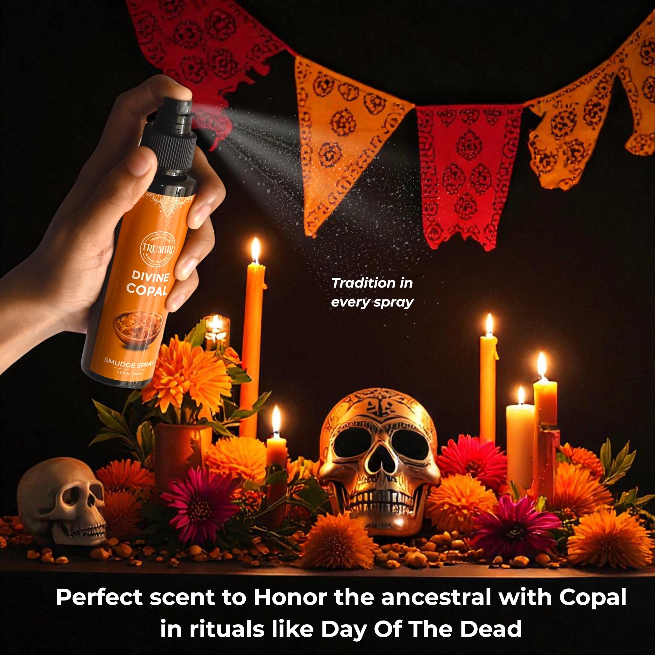 TRUMIRI Copal Smudge Spray pump dispenses easily