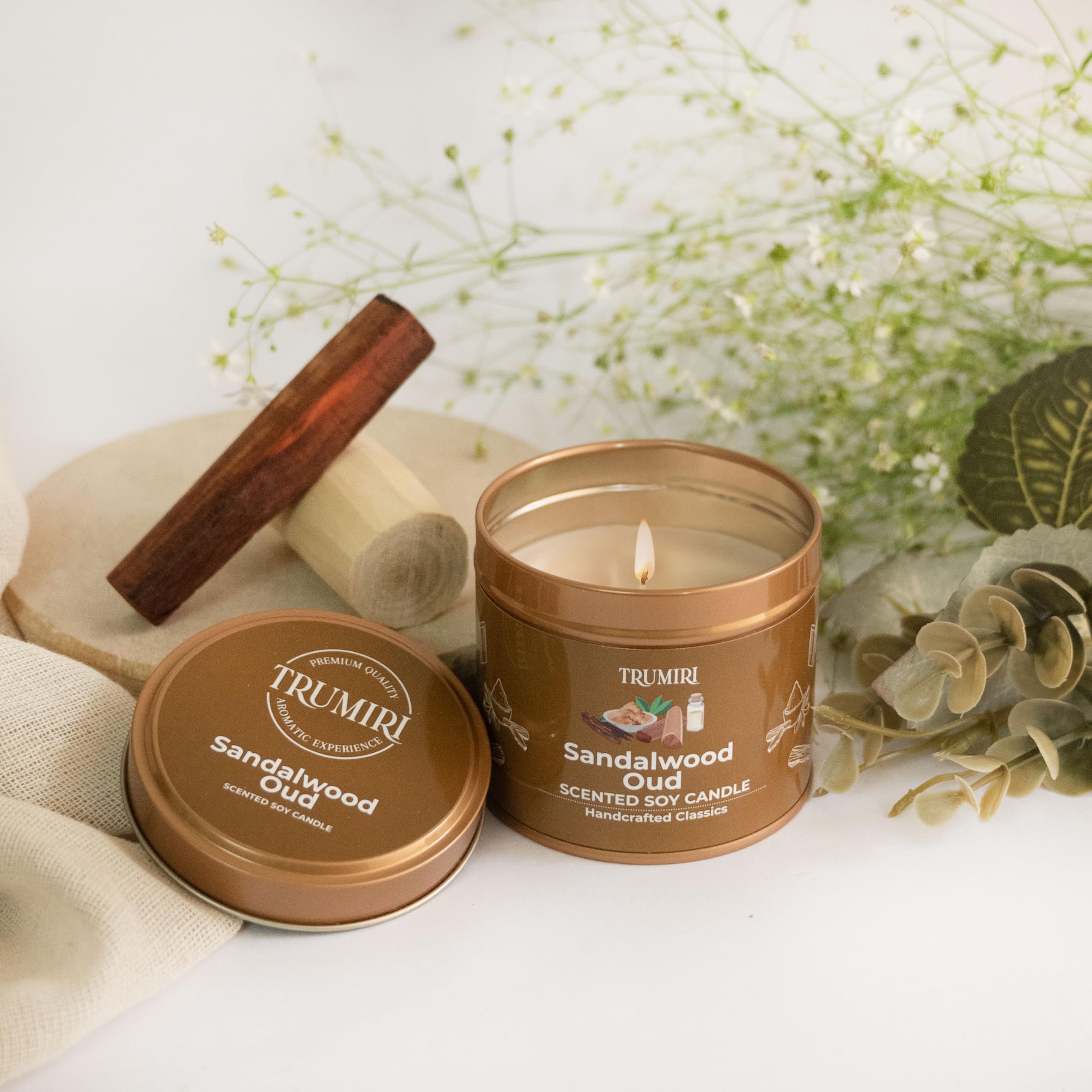 TRUMIRI candle in bathroom decor adds spa-like calm.