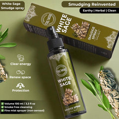 TRUMIRI White Sage Spray aura cleansing in action for a refreshed atmosphere.