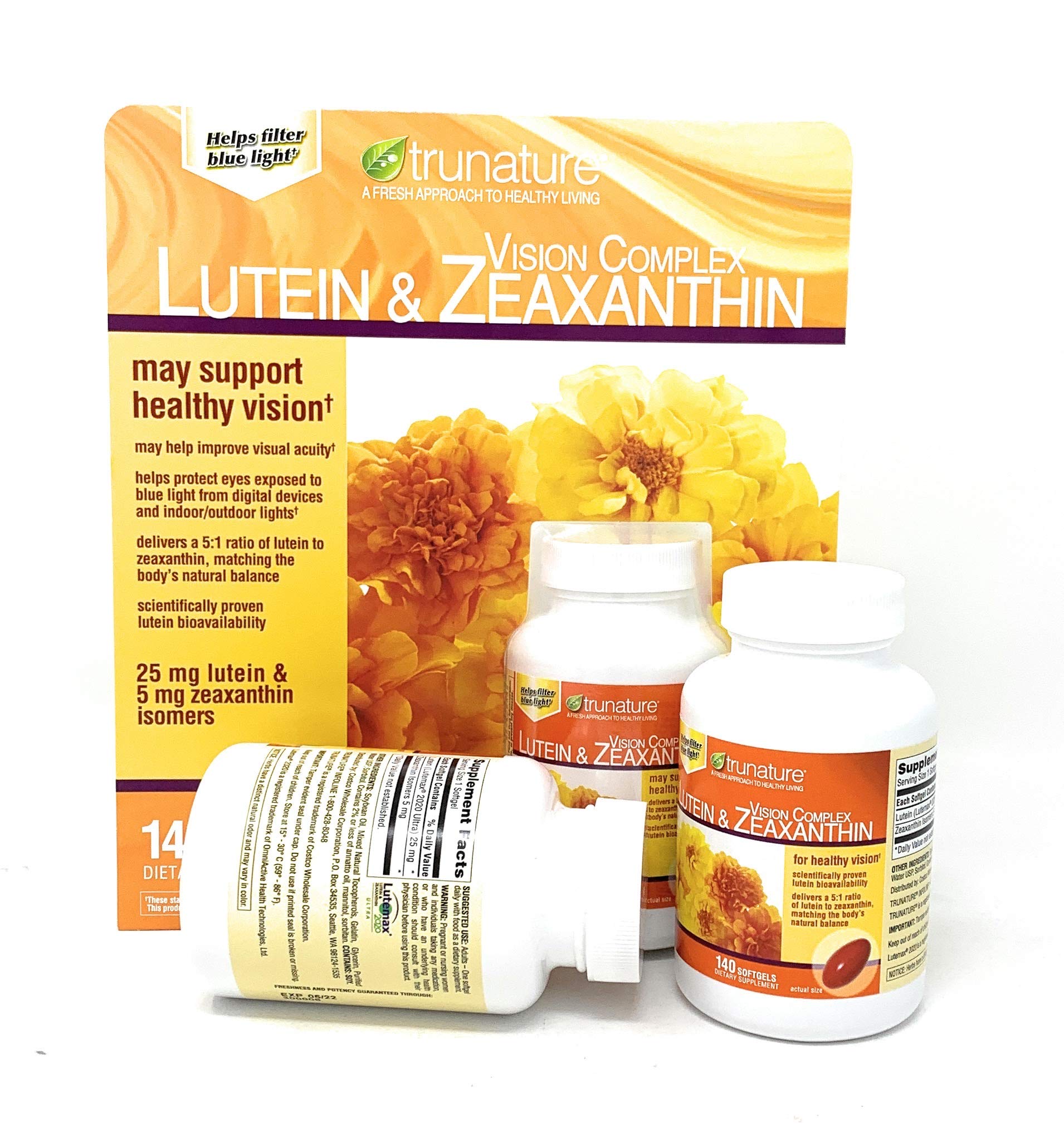 TruNature Vision Complex capsules in hand for easy dosing.