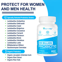 Trupretty organic prebiotics capsules nourishing beneficial gut bacteria for better digestive comfort.