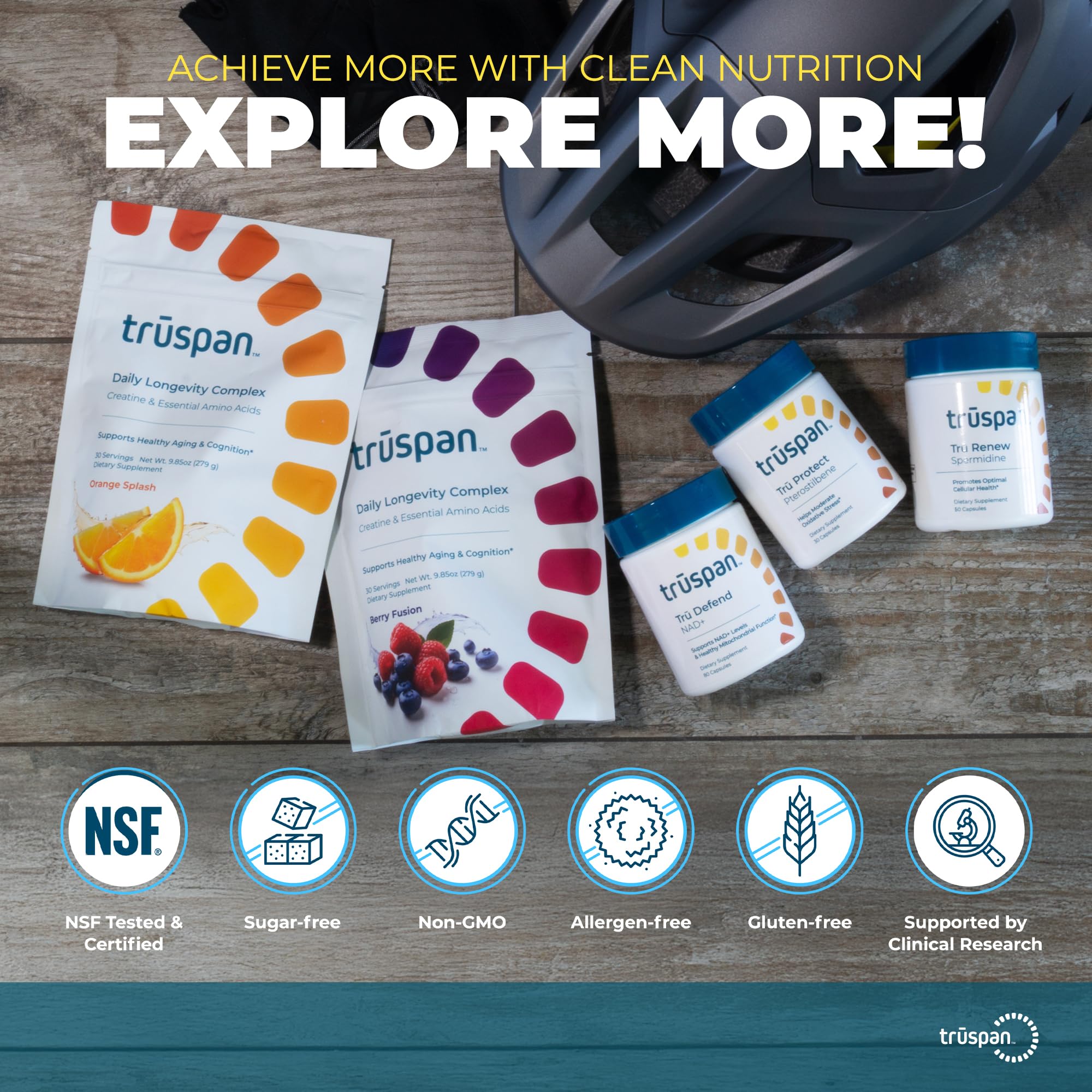 Lifestyle shot with TRŪSPAN Tru Defend promotes consistent wellness