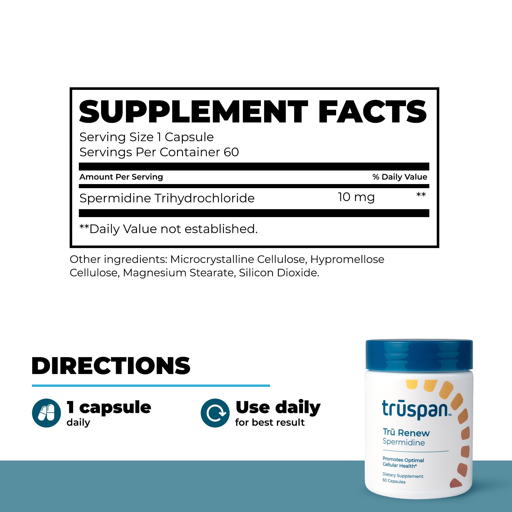 TRŪSPAN Tru Renew capsule close-up highlighting clean ingredients