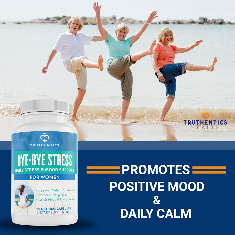 TRUTHENTICS Bye-Bye Stress wellness ritual image inspires daily calm