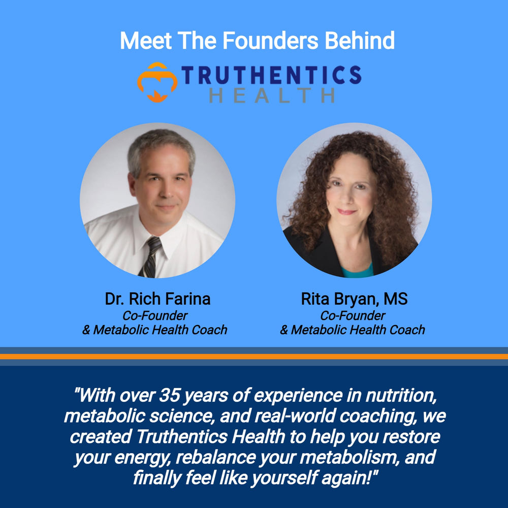 TRUTHENTICS Omega-3 bottle packaging on kitchen counter, premium quality.