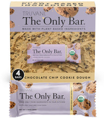 Truvani bar chocolate chip cookie dough wrapped for on-the-go snacking