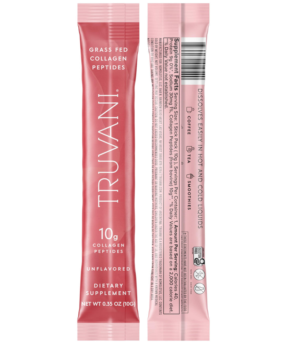 Truvani Collagen Peptides unflavored powder for easy daily mixing