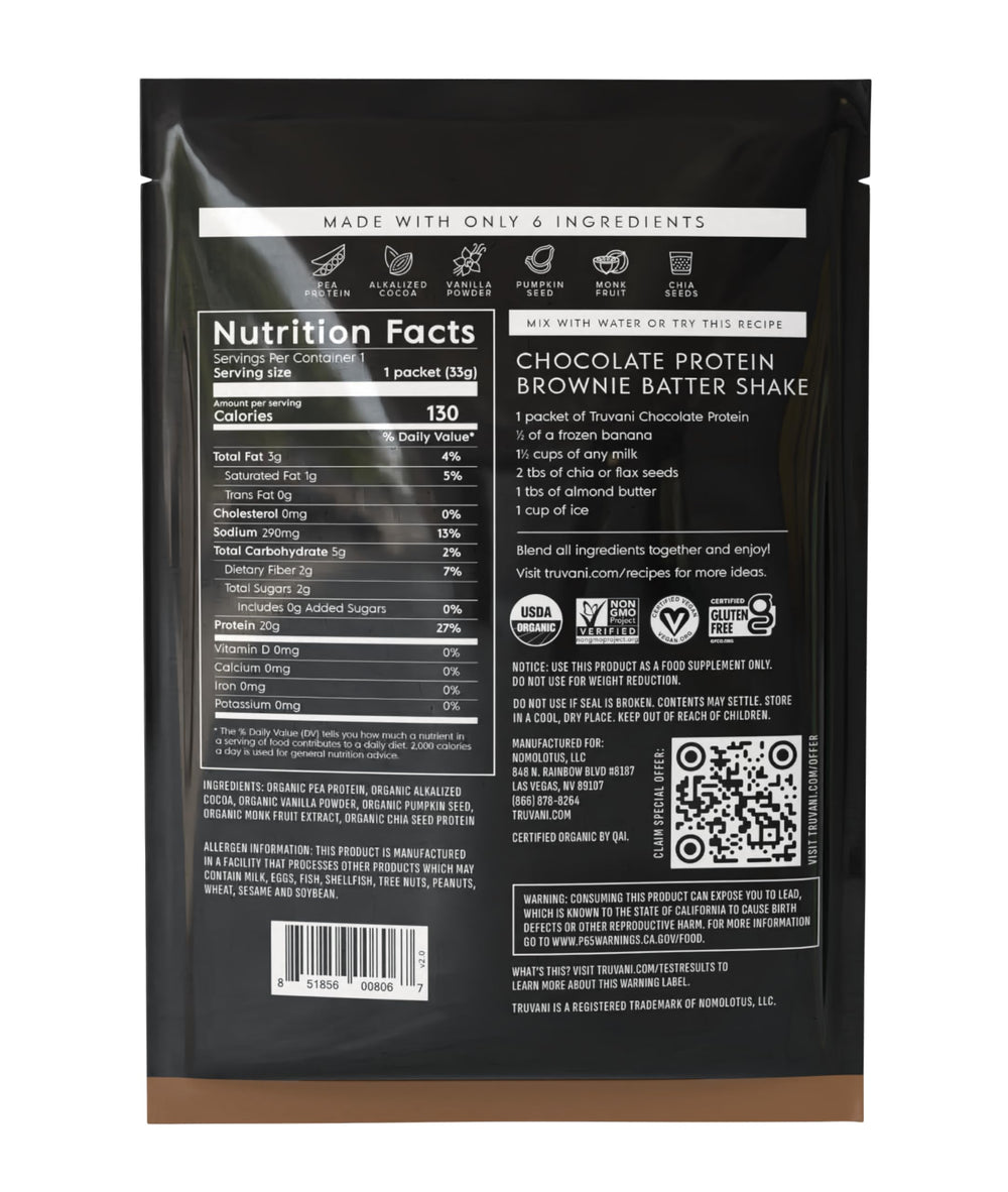 Dairy-free Truvani protein shake being poured for convenient nutrition