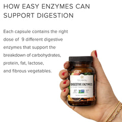 Truvani Digestive Enzymes label highlights transparent ingredients and simple formulation.