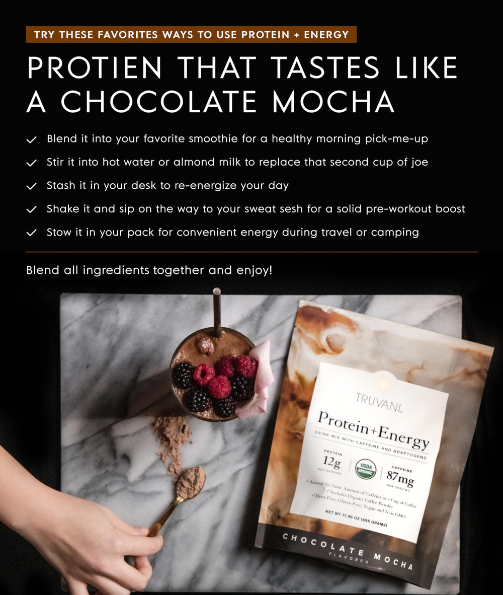 Truvani gluten-free dairy-free label emphasizes allergy-friendly formula.