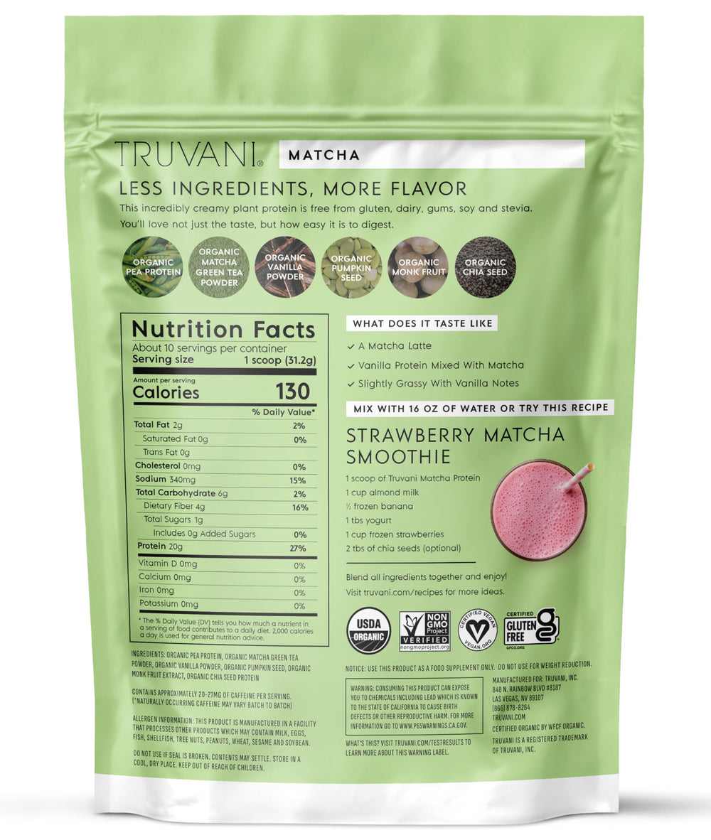 Gluten-free and keto-friendly icons on Truvani packaging