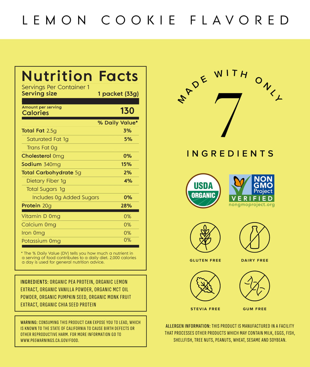 Truvani Lemon Cookie protein powder scoop for convenient measuring.