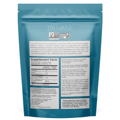 Truvani marine collagen being poured into a glass for easy mixing.