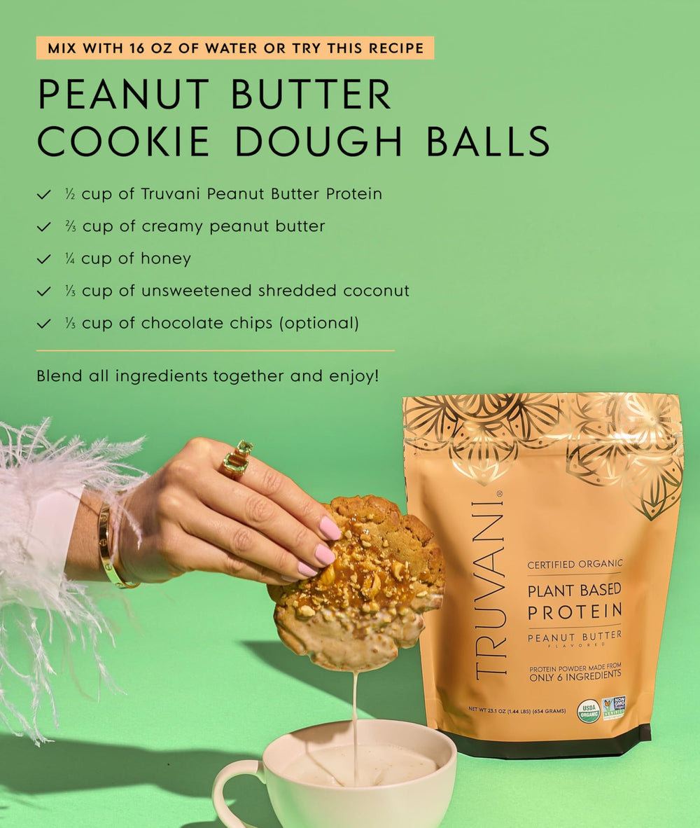 Truvani monk fruit sweetener detail indicating natural sweetness without added sugars.