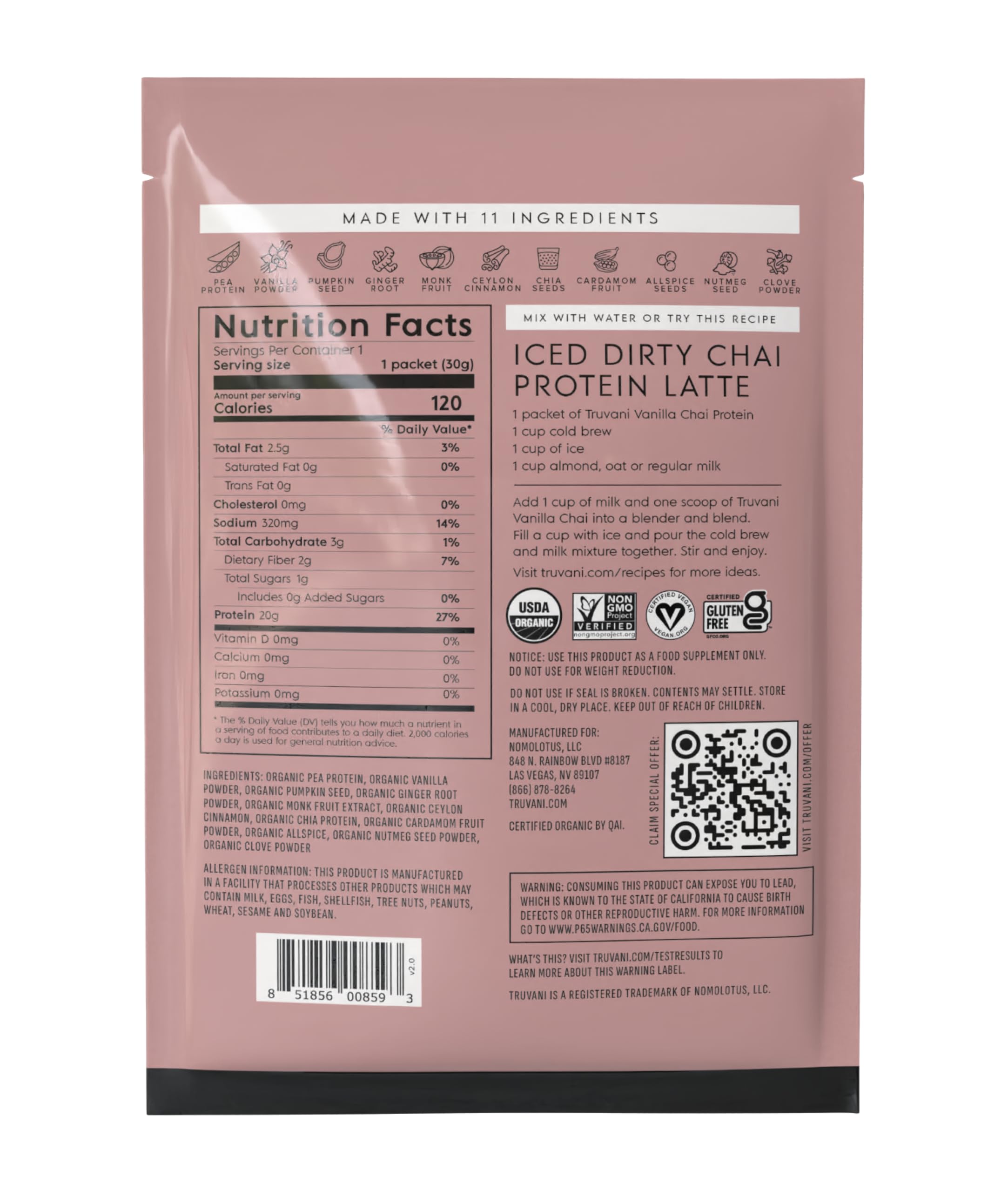 Truvani no added sugar monk fruit sweetener visual highlight