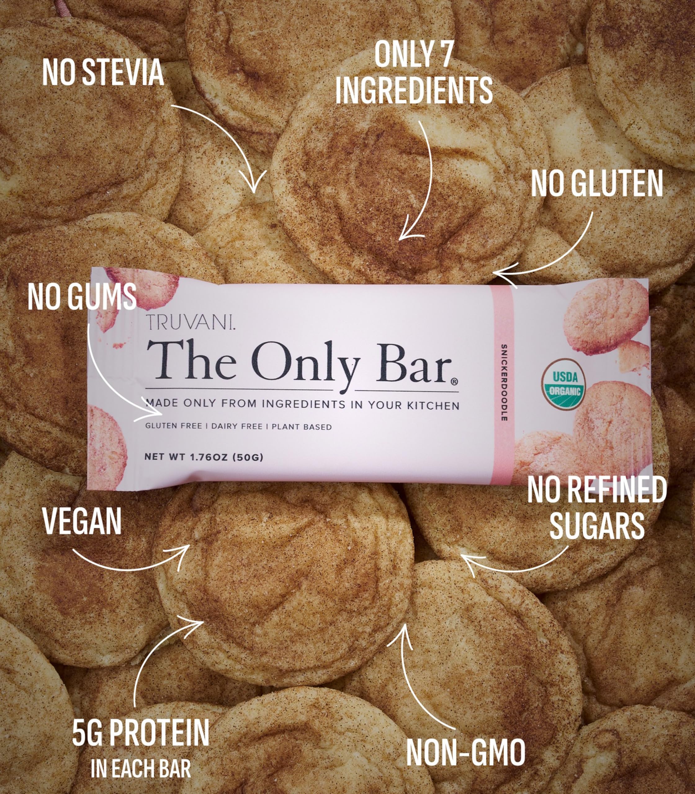 Truvani organic ingredients label emphasizes whole-food components and quality