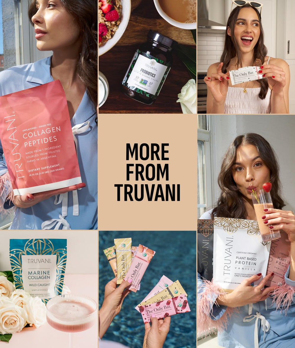 Truvani label close-up highlighting USDA Organic seal and clean ingredients.