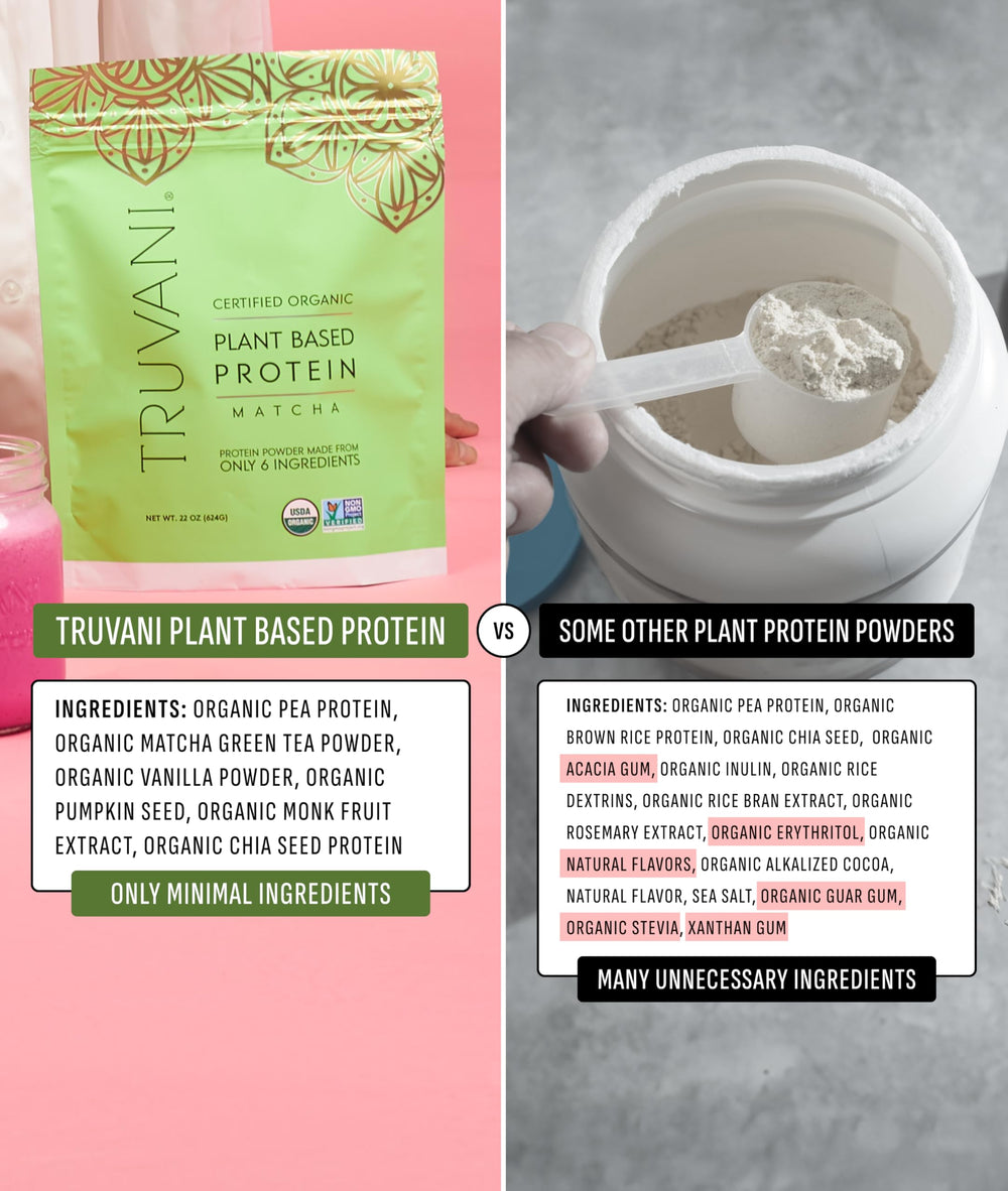 Truvani protein shake in a glass with smooth texture